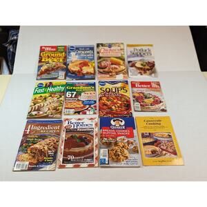 Vintage Cookbooks (12) Potlucks Betty Crocker Pillsbury cooking Tons of Photos!